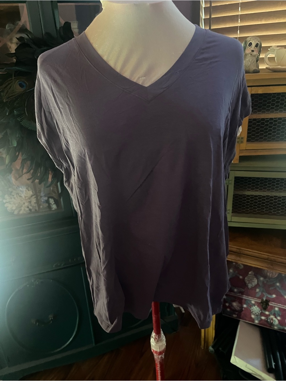 Athleta Relaxed V-Neck Women's XL Top in Plum